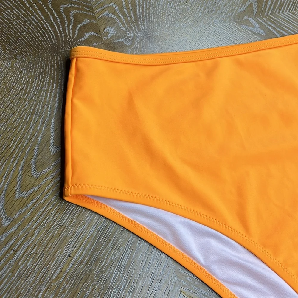 CUPSHE Orange High Waisted Bikini Bottom XXL